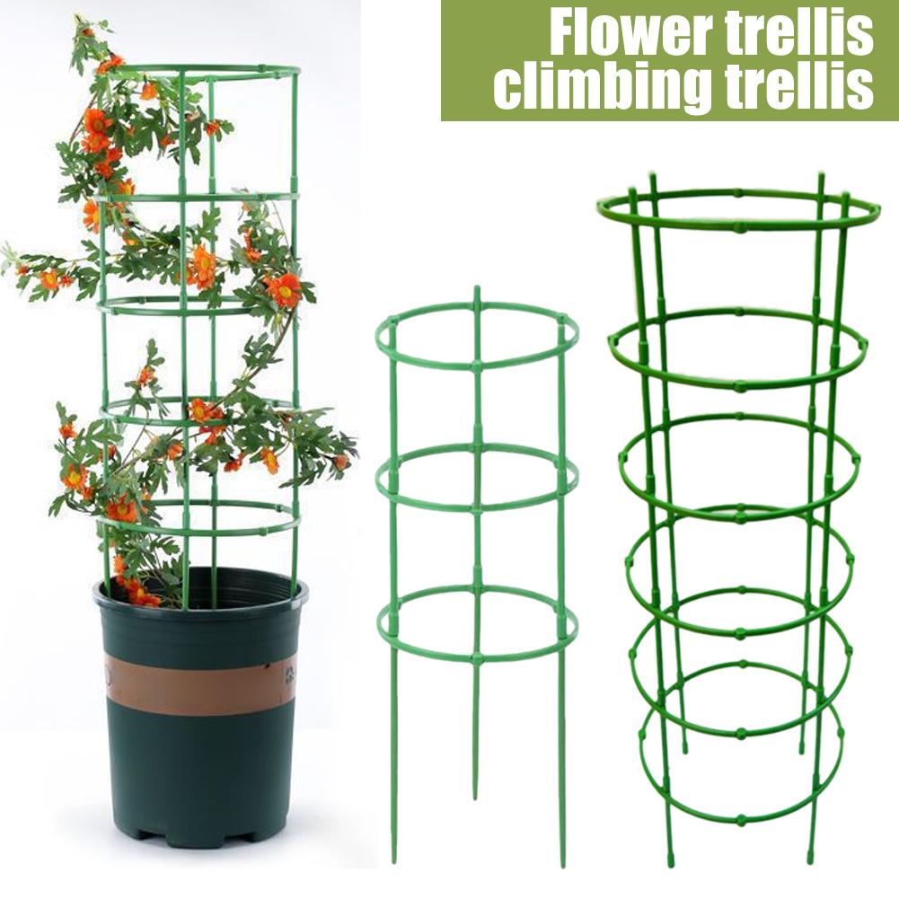 Vine Climbing Plastic - Verstellbarer grün karierter Garten-Kletterpflanzen-Stützring, 3-10 Schichten,